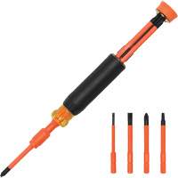 Tournevis isolant &agrave; embouts interchangeables 4-en-1 Par Equipment
