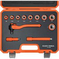 Insulated Ratchet & Socket Set with Case, 1000 V, 12 Pcs Par Equipment