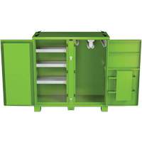 Onsite PPE Storage Cabinet, Steel, High-Visibility Lime Green Par Equipment