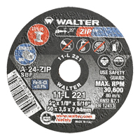 Portable Small Diameter Reinforced Cut-Off Wheels - Zip, 2" x 1/8", 5/16" Arbor, Type 1, Aluminum Oxide, 31000 RPM Par Equipment