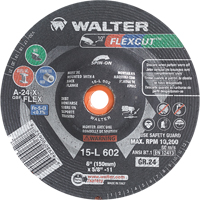 Flexcut™ Depressed Centre Grinding Wheels, 6", 24 Grit, Aluminum Oxide, 5/8"-11, 10200 RPM, Type 29 UG128 | Par Equipment