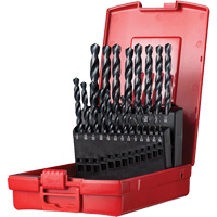 Jeu de forets s&eacute;rie courte combin&eacute;s robustes, 21 morceaux, Acier rapide Par Equipment