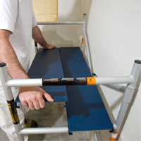 Mobile Work Scaffolding - Mini Scaffoldings, Aluminum Frame, 42" D x 48-1/2" H Par Equipment