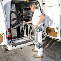 Mobile Work Scaffolding - Mini Scaffoldings, Aluminum Frame, 42" D x 48-1/2" H Par Equipment