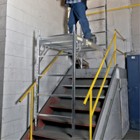 Mobile Work Scaffolding - Maxi Square Scaffolding, Aluminum Frame, 74" D x 75" H Par Equipment