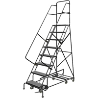 All Directional Rolling Ladder, 8 Steps, 24" Step Width, 80" Platform Height, Steel VC541 | Par Equipment