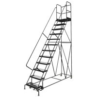 Deep Top Step Rolling Ladder, 7 Steps, 16" Step Width, 70" Platform Height, Steel VC770 | Par Equipment