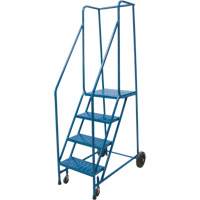 Rolling Step Ladder, 4 Steps, 18" Step Width, 37" Platform Height, Steel VD441 | Par Equipment