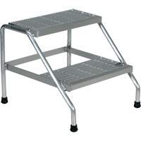 Aluminum Step Stand, 2 Step(s), 22-13/16" W x 24-9/16" L x 20" H, 500 lbs. Capacity VD457 | Par Equipment