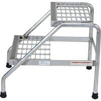 Aluminum Step Stand, 2 Step(s), 22-13/16" W x 24-9/16" L x 20" H, 500 lbs. Capacity VD457 | Par Equipment