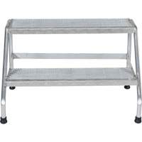 Aluminum Step Stand, 2 Step(s), 32-13/16" W x 24-9/16" L x 20" H, 500 lbs. Capacity VD458 | Par Equipment