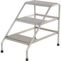 Aluminum Step Stand, 3 Step(s), 22-13/16" W x 34-9/16" L x 30" H, 500 lbs. Capacity VD459 | Par Equipment
