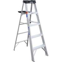 Step Ladder with Pail Shelf, 5', Aluminum, 300 lbs. Capacity, Type 1A VD559 | Par Equipment