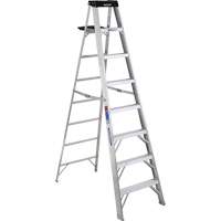 Step Ladder with Pail Shelf, 8', Aluminum, 300 lbs. Capacity, Type 1A VD561 | Par Equipment