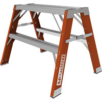 Buildman™ Step-up Workbench, 2' H x 33.5" W x 25.75" D, 300 lbs. Capacity, Fibreglass VD699 | Par Equipment