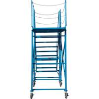 Snow Ladder, Steel, 10 Steps, 99" H, 85-1/2" D, 48" Step, Serrated Par Equipment