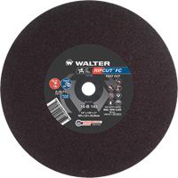 Ripcut Stainless Steel & Steel Cut-Off Wheel for Stationary Saws, 14" x 1/8", 1" Arbor, Type 1, Aluminum Oxide, 4400 RPM Par Equipment