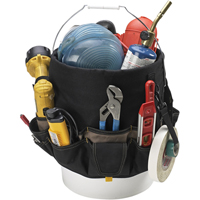 48-Pocket Bucket Buddy, 6" L x 11" W x 12" H, Polyester, Black Par Equipment