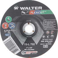 Flexcut™ Depressed Centre Grinding Wheels, 7", 24 Grit, Aluminum Oxide, 7/8", 8600 RPM, Type 29 VV139 | Par Equipment
