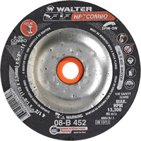 Meule combin&eacute;e HP Combo vissable, 4-1/2" x 1/8", Arbre de 5/8"-11, Type 27S Par Equipment
