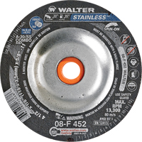 Meules &agrave; moyeu d&eacute;port&eacute; - Acier inoxydable type 27, 4-1/2" x 1/8", Arbre de 5/8"-11, Type 27S Par Equipment