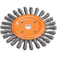 Knot-Twisted Wire Bench Wheel, 8" Dia., 0.0118" Fill, 5/8" Arbor, Steel VV861 | Par Equipment
