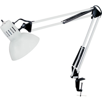 Swing Arm Clamp-On Desk Lamps, 100 W, Incandescent, C-Clamp, 36" Neck, White XA983 | Par Equipment