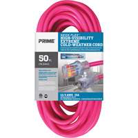 Cordon rallonge haute visibilit&eacute; Neon Flex, Ext&eacute;rieur, SJTW, AWG 12/3, 15 A, 50' Par Equipment