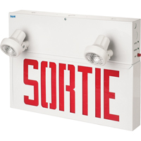 Stella Combination Signs - Sortie, LED, Hardwired, 17-1/2" L x 12-1/2" W, French XB932 | Par Equipment