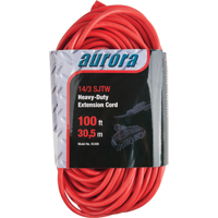Vinyl Extension Cord, Outdoor, SJTW, 14/3 AWG, 13 A, 3 Outlet(s), 100' Par Equipment