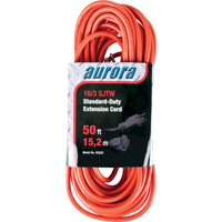 Extension Cord, Indoor/Outdoor, SJTW, 16/3 AWG, 13 A, 50' Par Equipment