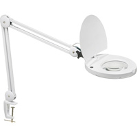 LED Magnifier with A-Bracket, 3 Diopter, LED Light, 47" Arm, C-Clamp, White XH199 | Par Equipment