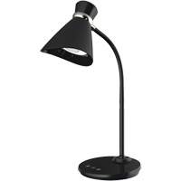 Lampe de bureau, 6 W, DEL, Col 16", Noir Par Equipment