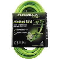 Flexzilla&reg; Pro Industrial Extension Cord, All-Weather, SJTW, 12/3 AWG, 15 A, 25' Par Equipment