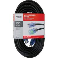 All-Rubber™ Outdoor Extension Cord, SJOOW, 12/3 AWG, 15 A, 100' XI529 | Par Equipment
