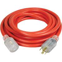 Generator Extension Cord with Quad Tap, 10 AWG, 30 A, 4 Outlet(s), 25' XI765 | Par Equipment