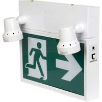 Running Man Sign with Security Lights, LED, Battery Operated/Hardwired, 12-1/10" L x 11" W, Pictogram XI790 | Par Equipment