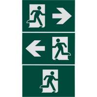 Running Man Sign with Security Lights, LED, Battery Operated/Hardwired, 12-1/10" L x 11" W, Pictogram Par Equipment