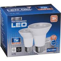 Dimmable LED Bulb, Flood, 7 W, 500 Lumens, PAR20 Base XJ062 | Par Equipment