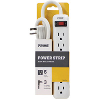 Power Strip, 6 Outlet(s), 3', 15 A, 1875 W, 125 V Par Equipment