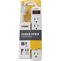 Power Strip, 6 Outlet(s), 1-1/2', 15 A, 1875 W, 125 V Par Equipment