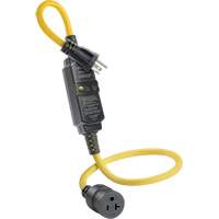 GFCI Cord Set with Automatic Reset, 120 V, 20 A, 3' Cord Par Equipment