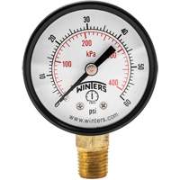 Economy Pressure Gauge, 2" , 0 - 60 psi, Bottom Mount, Analogue Par Equipment
