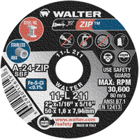 Zip™ Cut-Off Wheel, 2" x 1/16", 5/16" Arbor, Type 1, Aluminum Oxide, 5100 RPM YC582 | Par Equipment